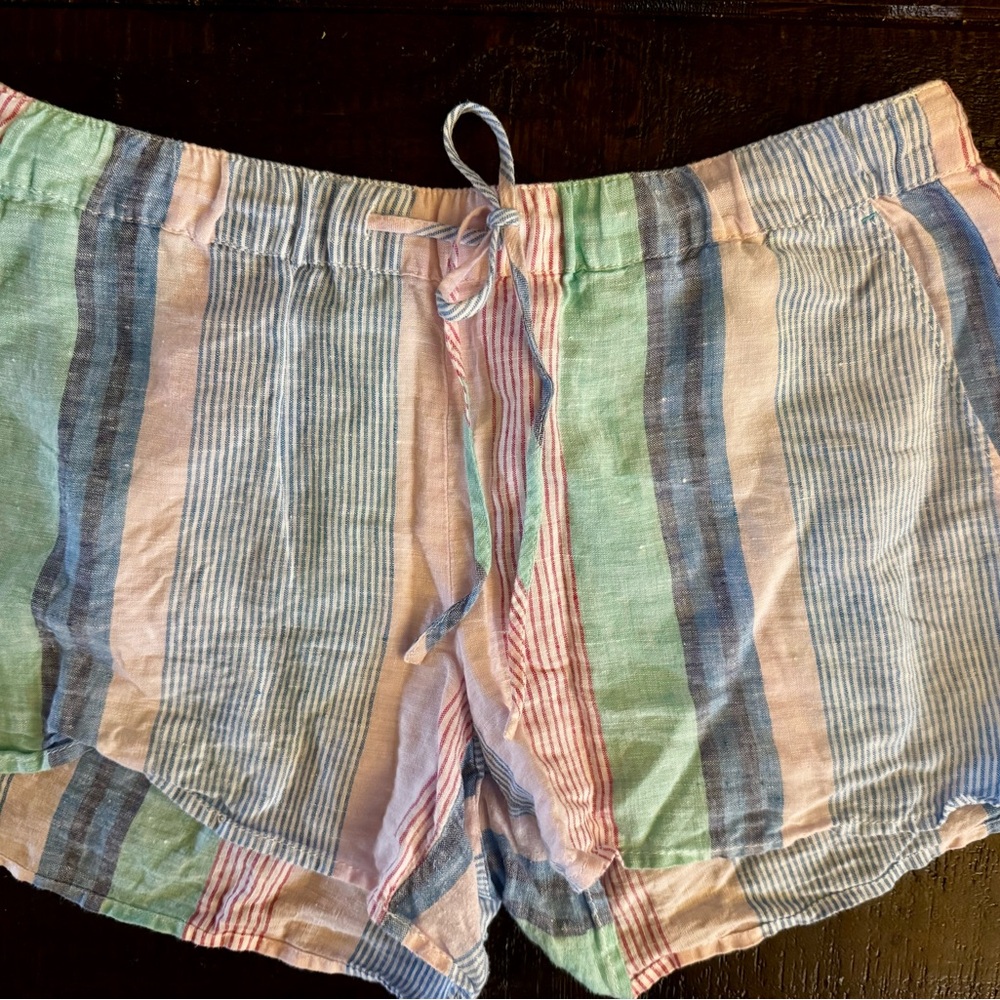 Vineyard Vines Pastel Striped Linen Shorts